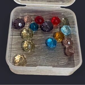 Vintage Faceted Glass Beads Set